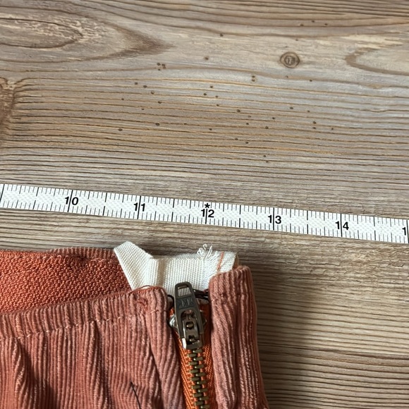 We The Free The Jenny Slim Flare Corduroy pants Cognac Side zip Women’s 27 NEW - Picture 8 of 13